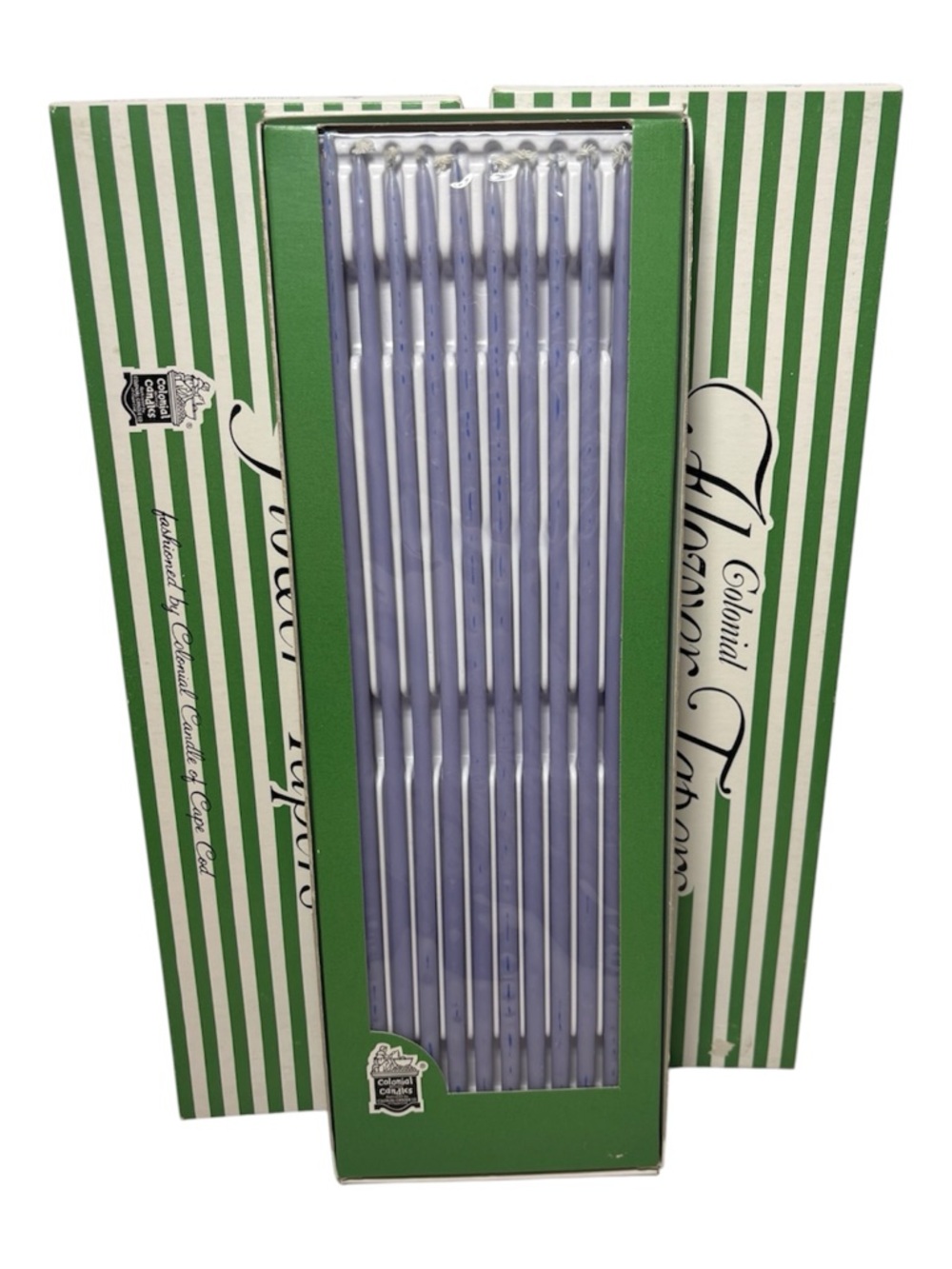 Colonial Flower Tapers Sky Blue Candles